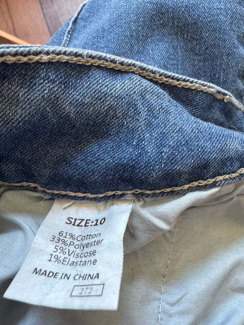 Time and Tru Women's Seamed Wide Leg Jeans Size 10 Blue - Picture 4 of 4